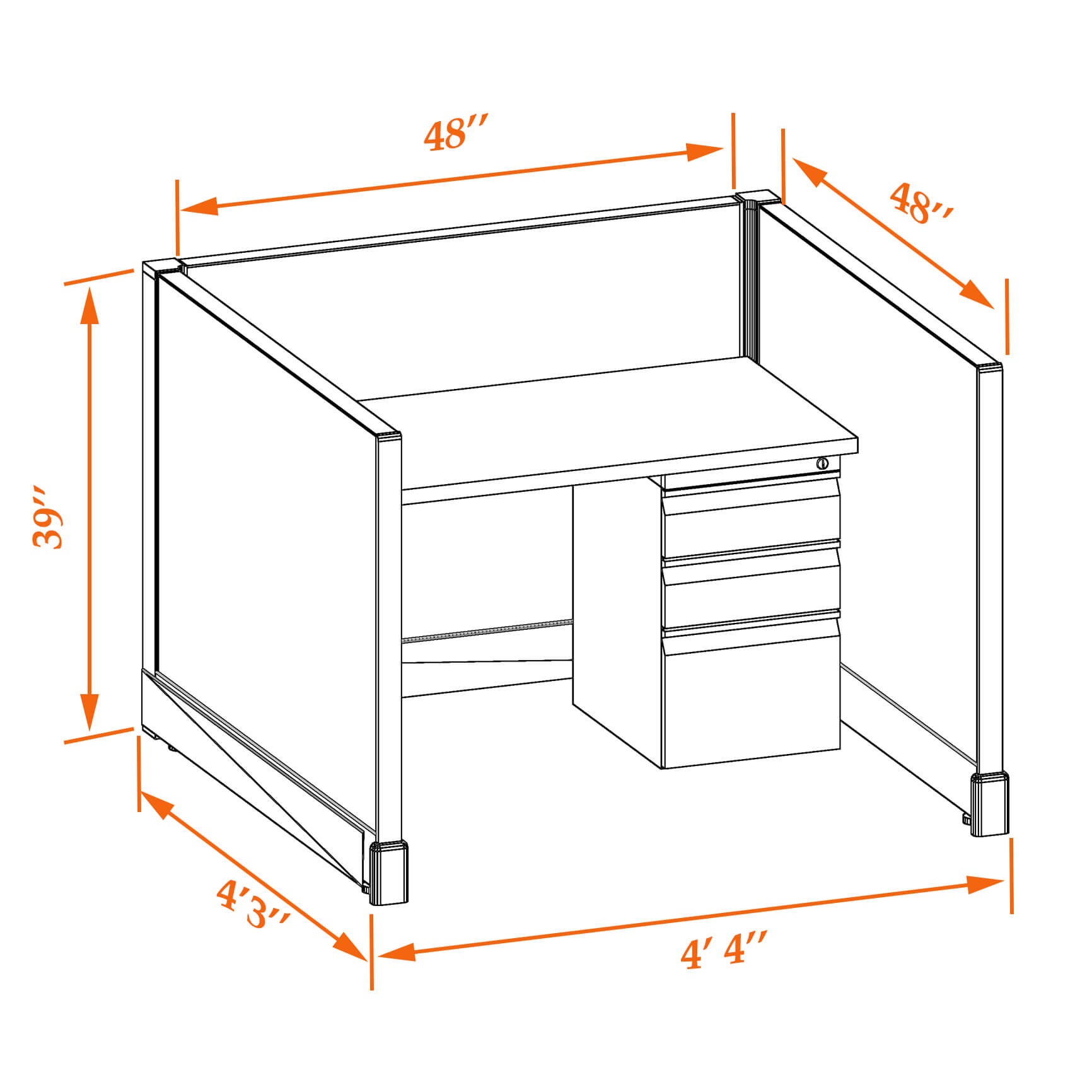Hot desk CUB 1 39 44 WHT SV PSO A Hot desk CUB 1 39 44 WHT SV PSO A