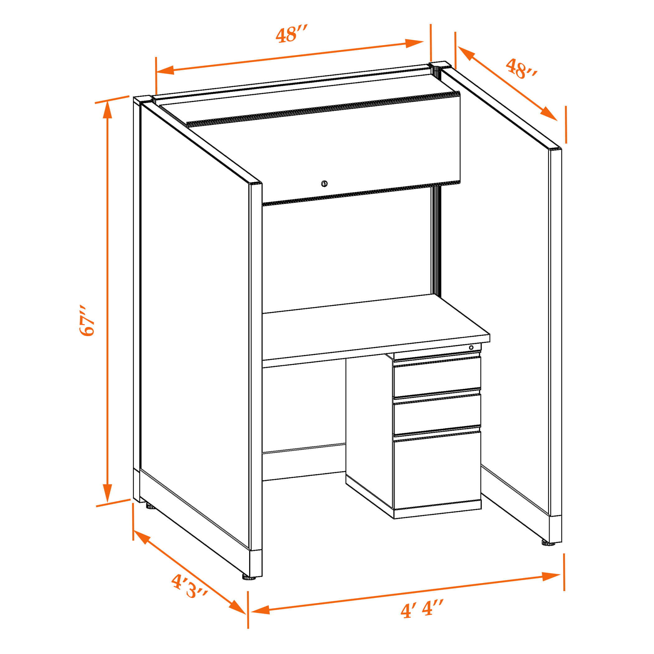 Hot desk CUB 1 67 44 WHT WH PSO Hot desk CUB 1 67 44 WHT WH PSO