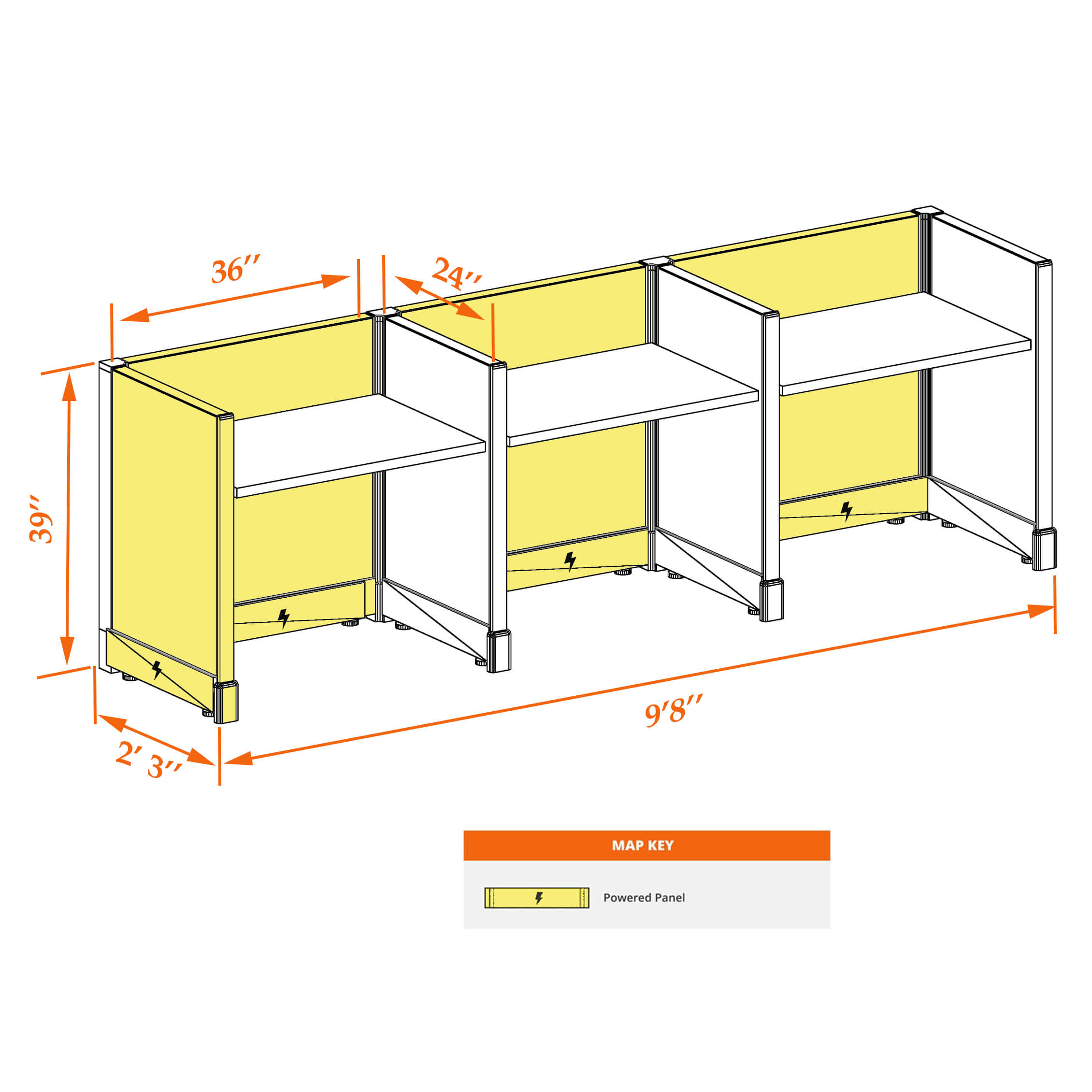 Hot desk CUB 3 39 P 23 WHT WH PSO Hot desk CUB 3 39 P 23 WHT WH PSO