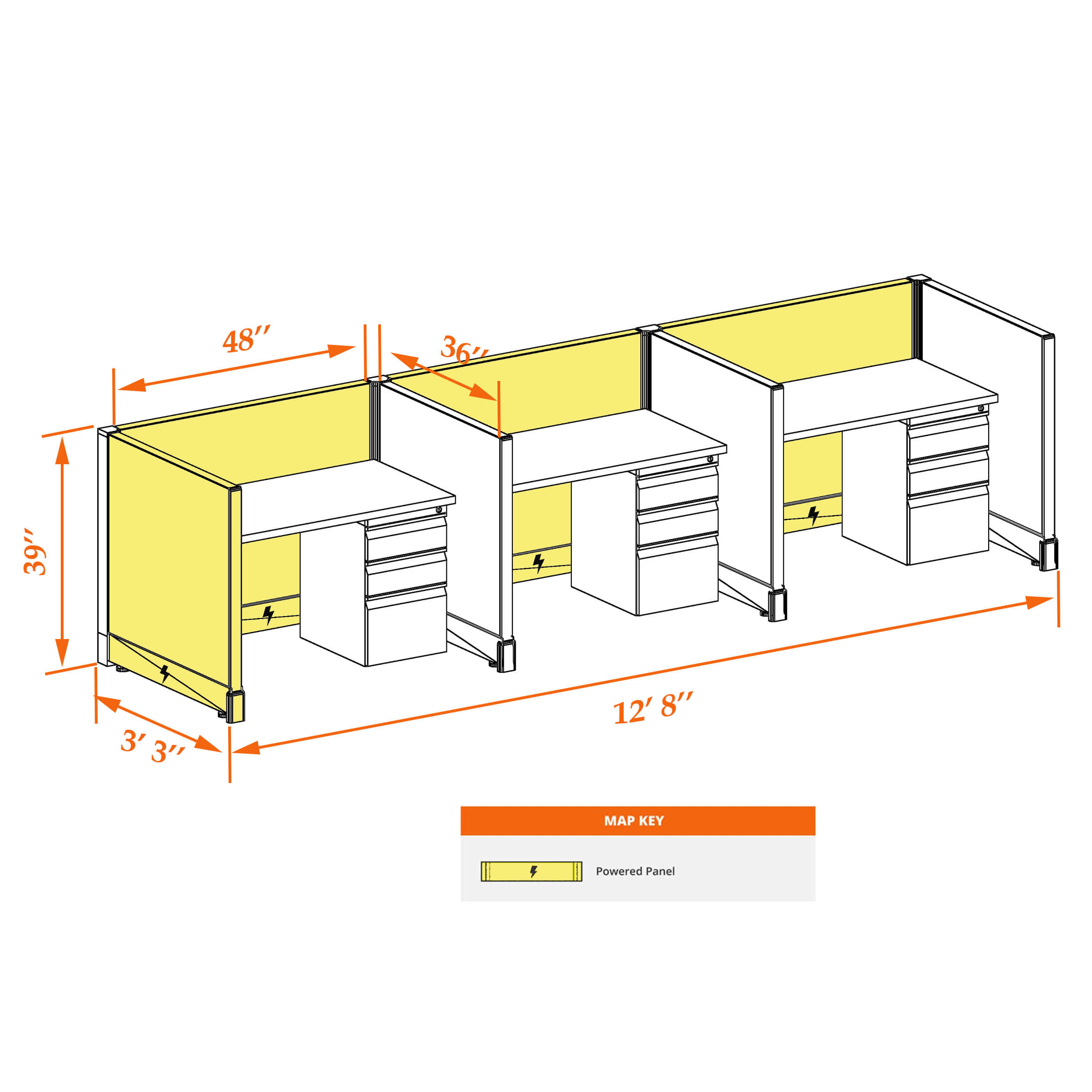 Hot desk CUB 3 39 P 34 WHT WH PSO Hot desk CUB 3 39 P 34 WHT WH PSO
