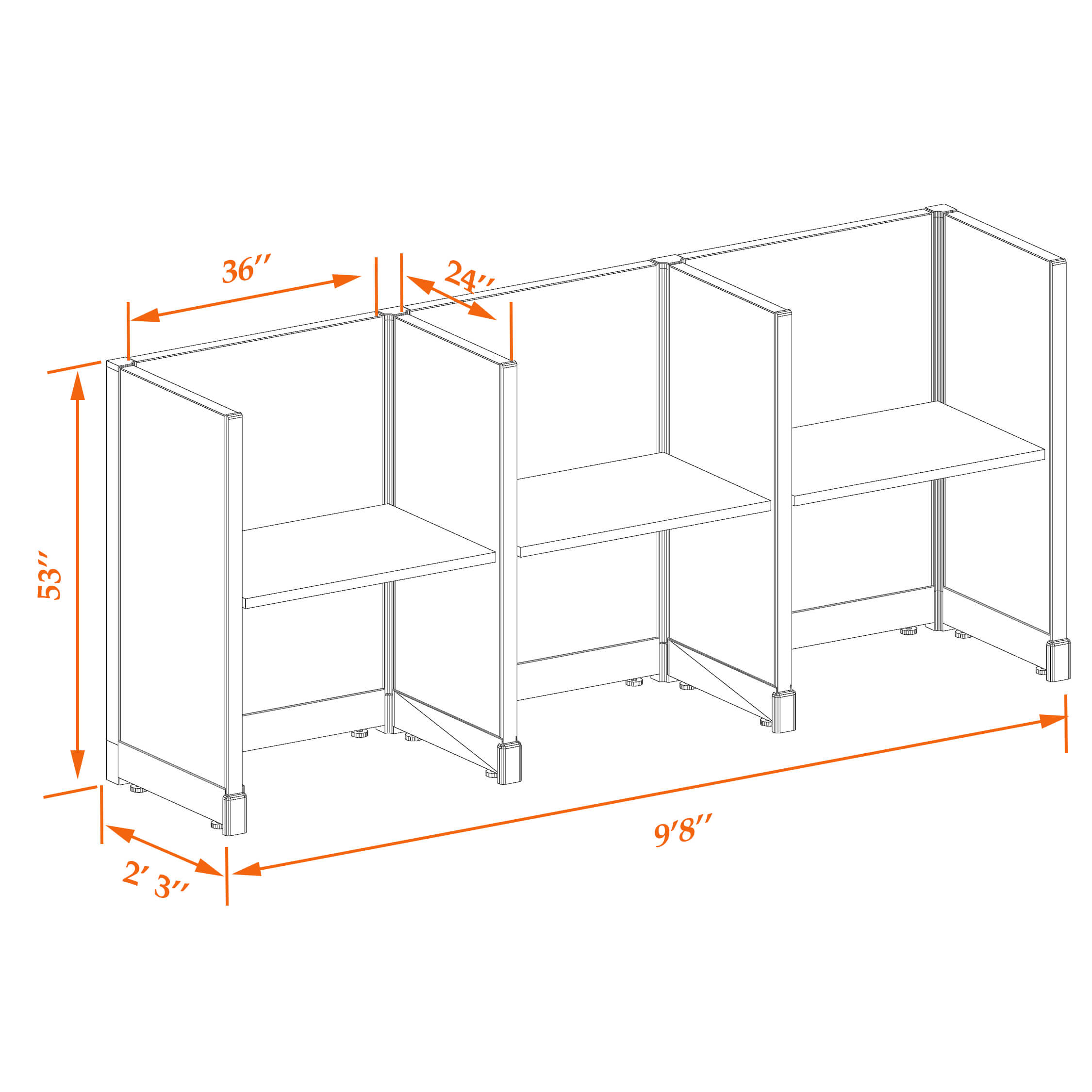 Hot desk CUB 3 53 23 WHT WH PSO Hot desk CUB 3 53 23 WHT WH PSO