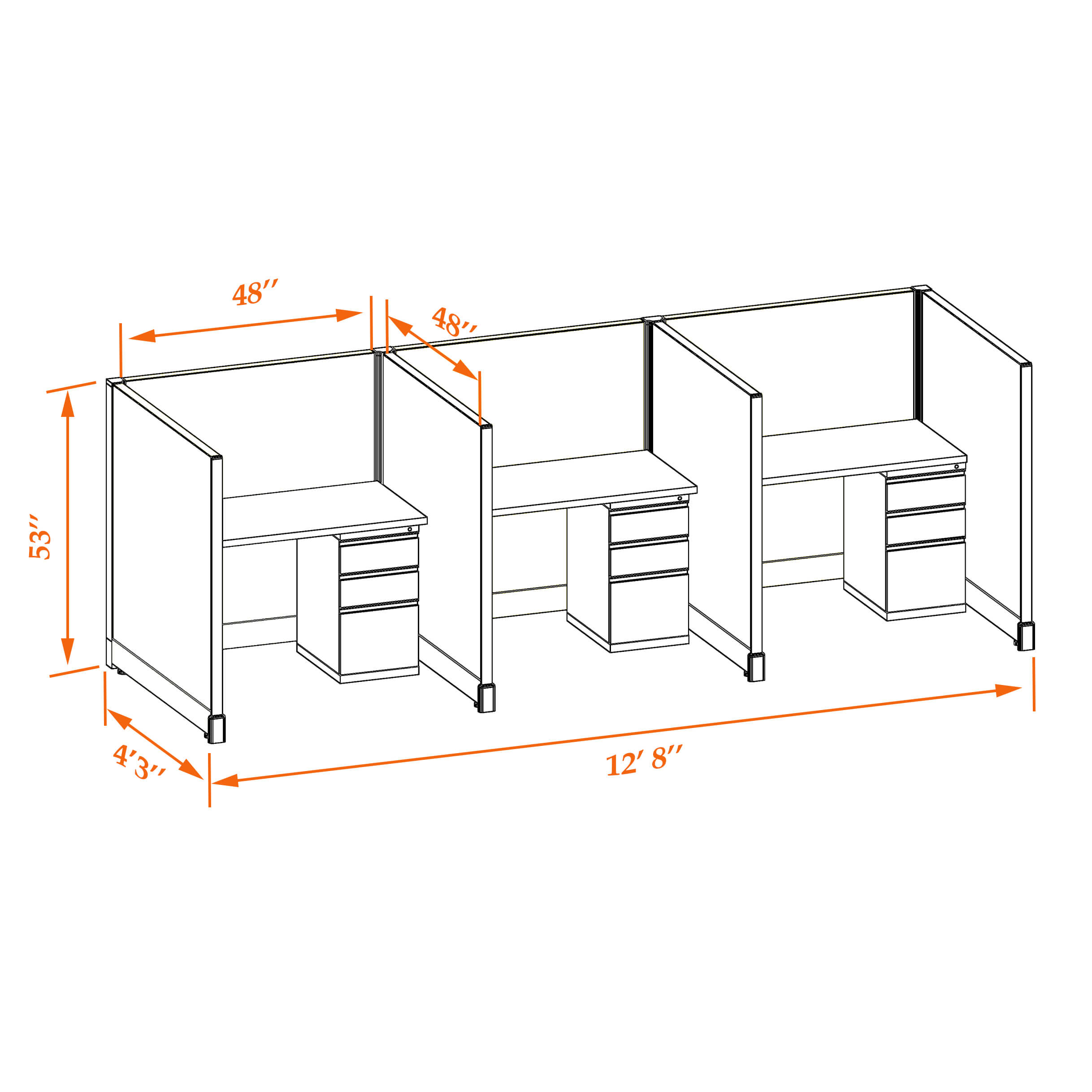 Hot desk CUB 3 53 44 WHT WH PSO Hot desk CUB 3 53 44 WHT WH PSO