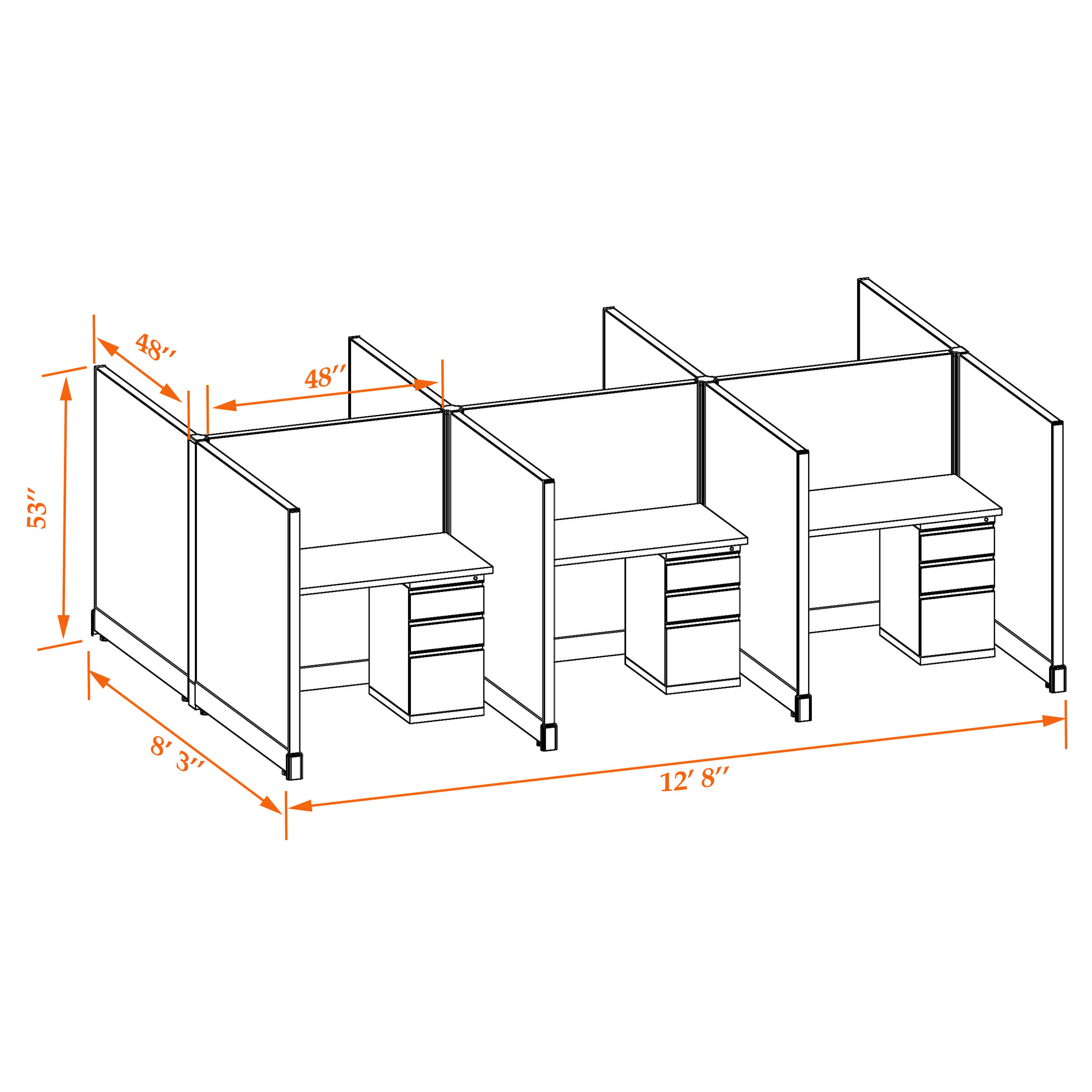 Hot desk CUB 6 53 44 WHT WH PSO Hot desk CUB 6 53 44 WHT WH PSO