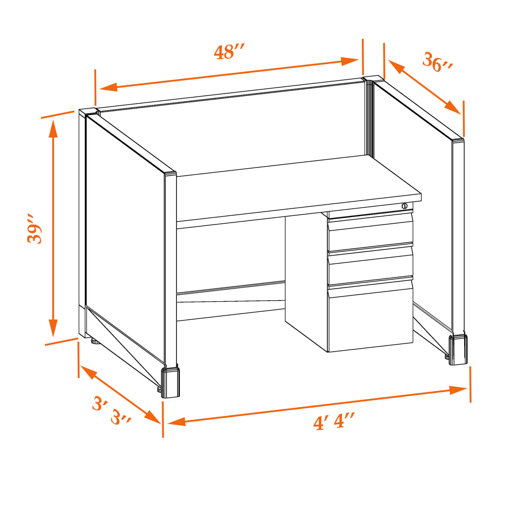 Hot desk unpowered CUB 1 39 34 WHT SV PSO Hot desk unpowered CUB 1 39 34 WHT SV PSO