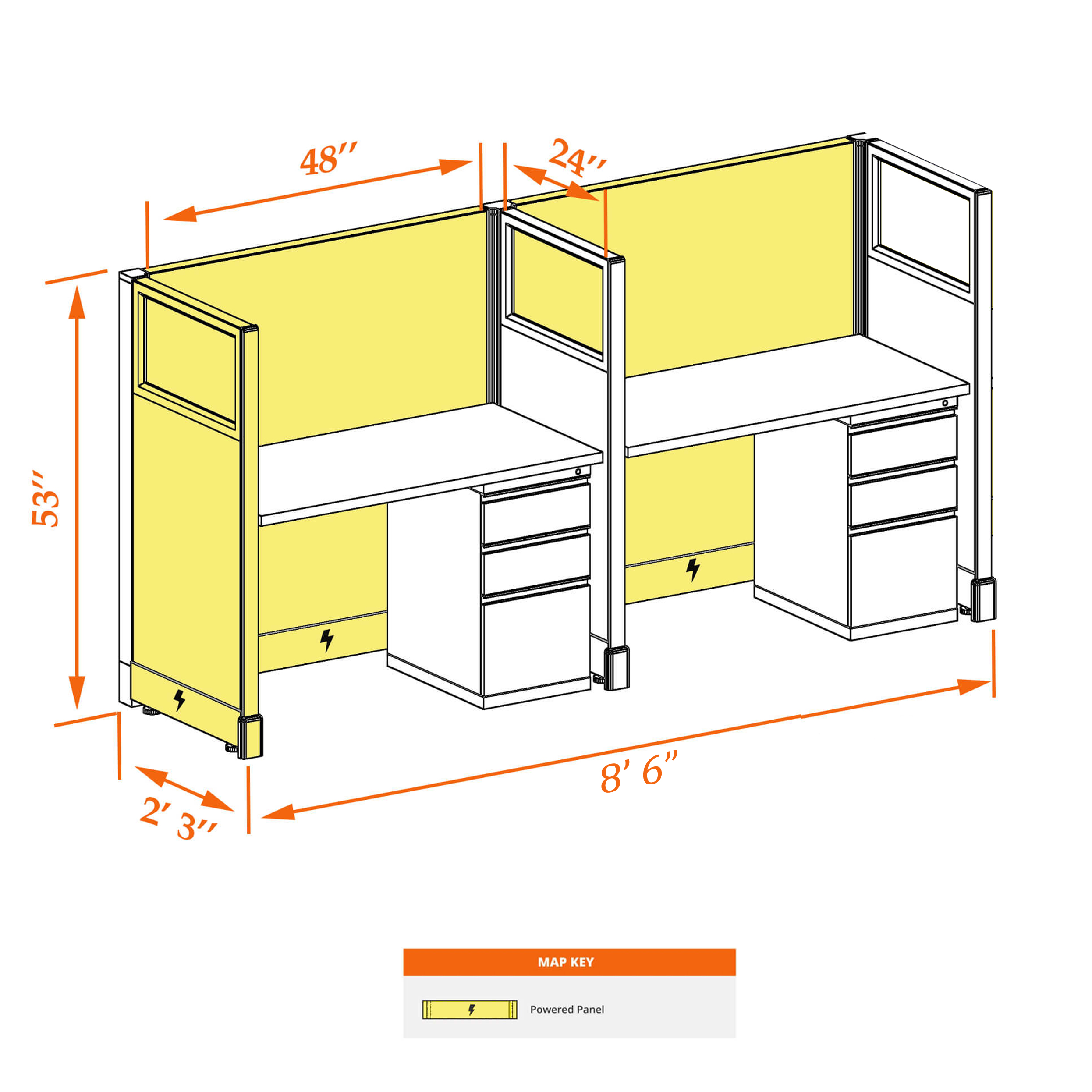 Cubicle workstations 53HGP 24 2PI 1 Cubicle workstations 53HGP 24 2PI 1