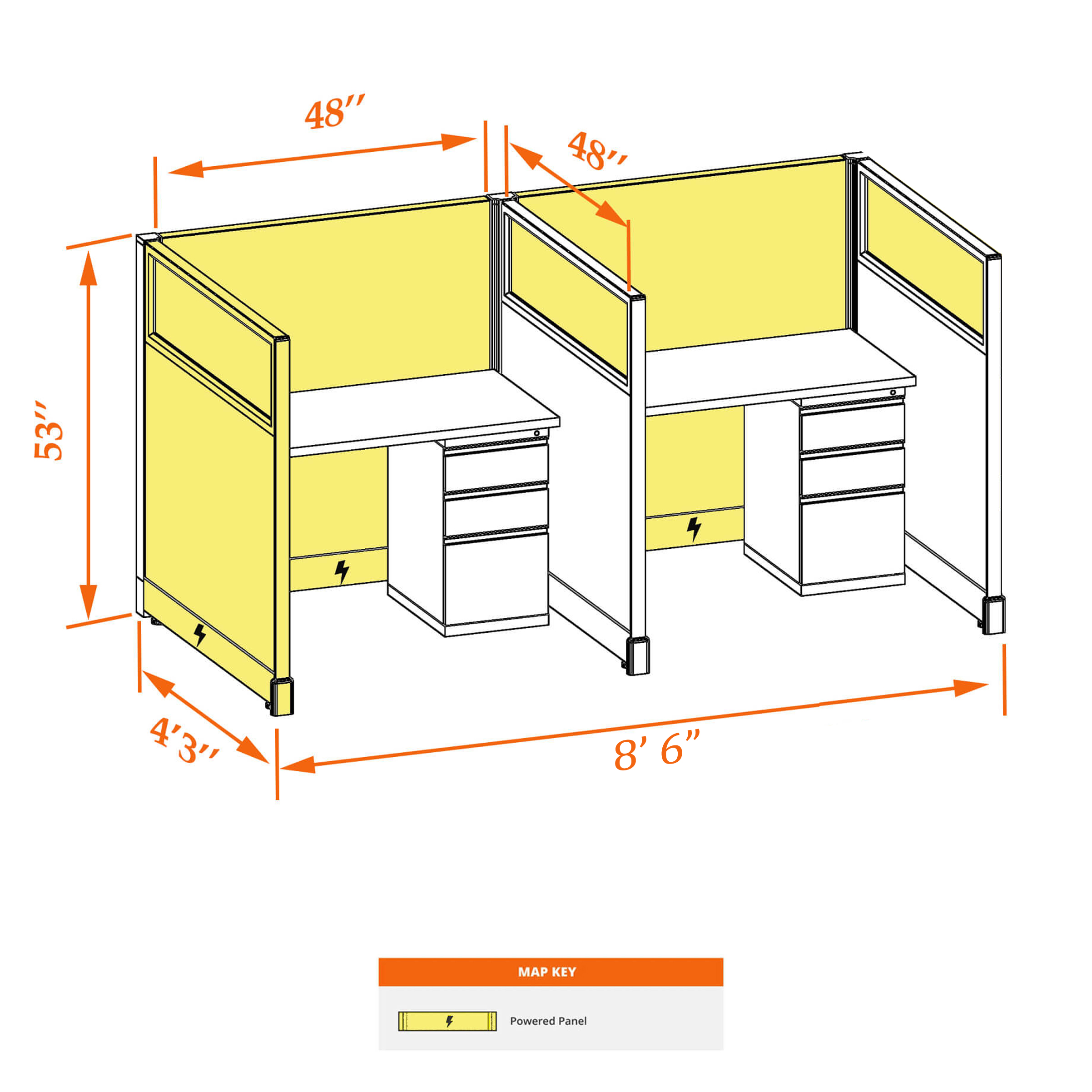 Cubicle workstations 53HGP 44 2PI 1 Cubicle workstations 53HGP 44 2PI 1