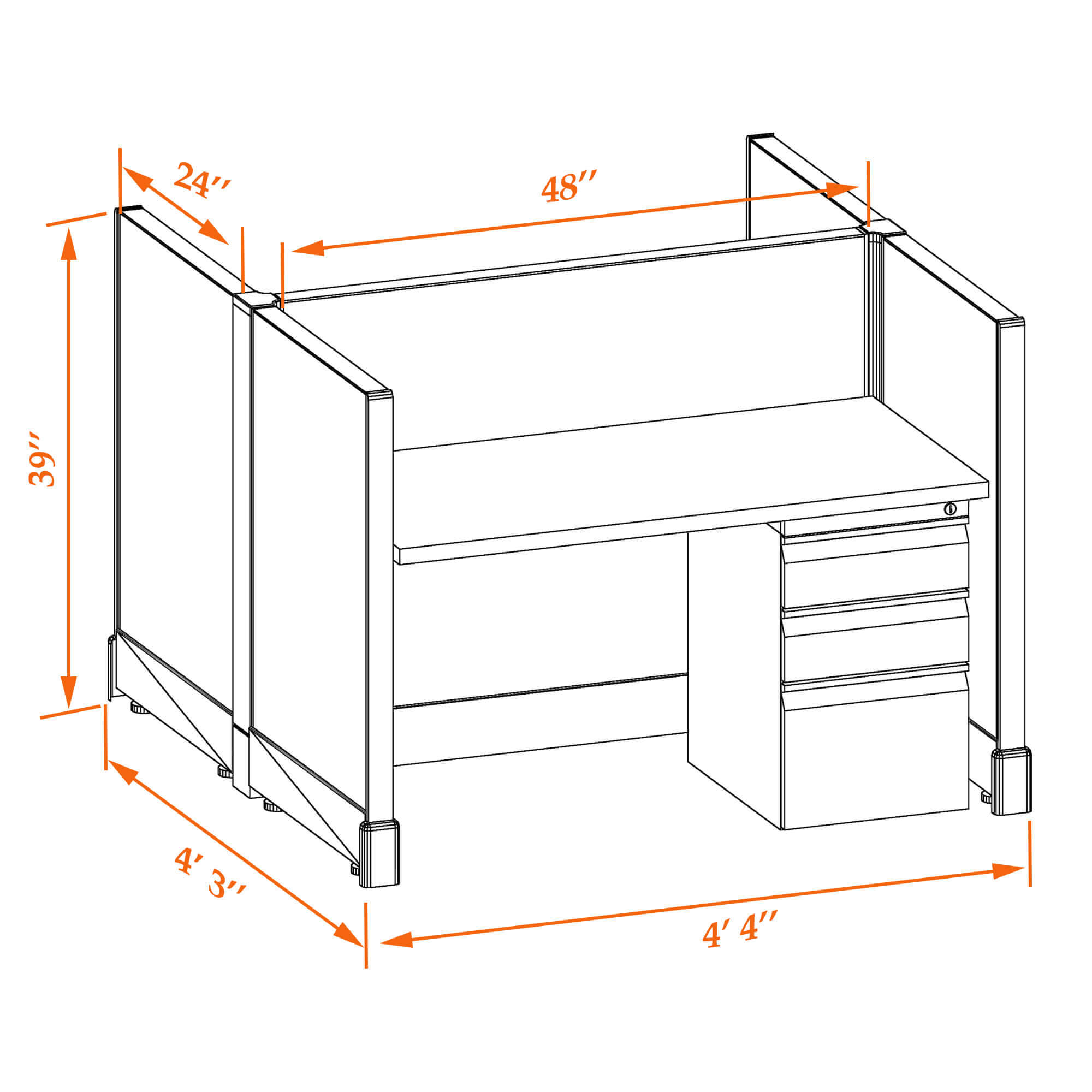 Hot desk CUB 2C 39 24 WHT WH PSO Hot desk CUB 2C 39 24 WHT WH PSO