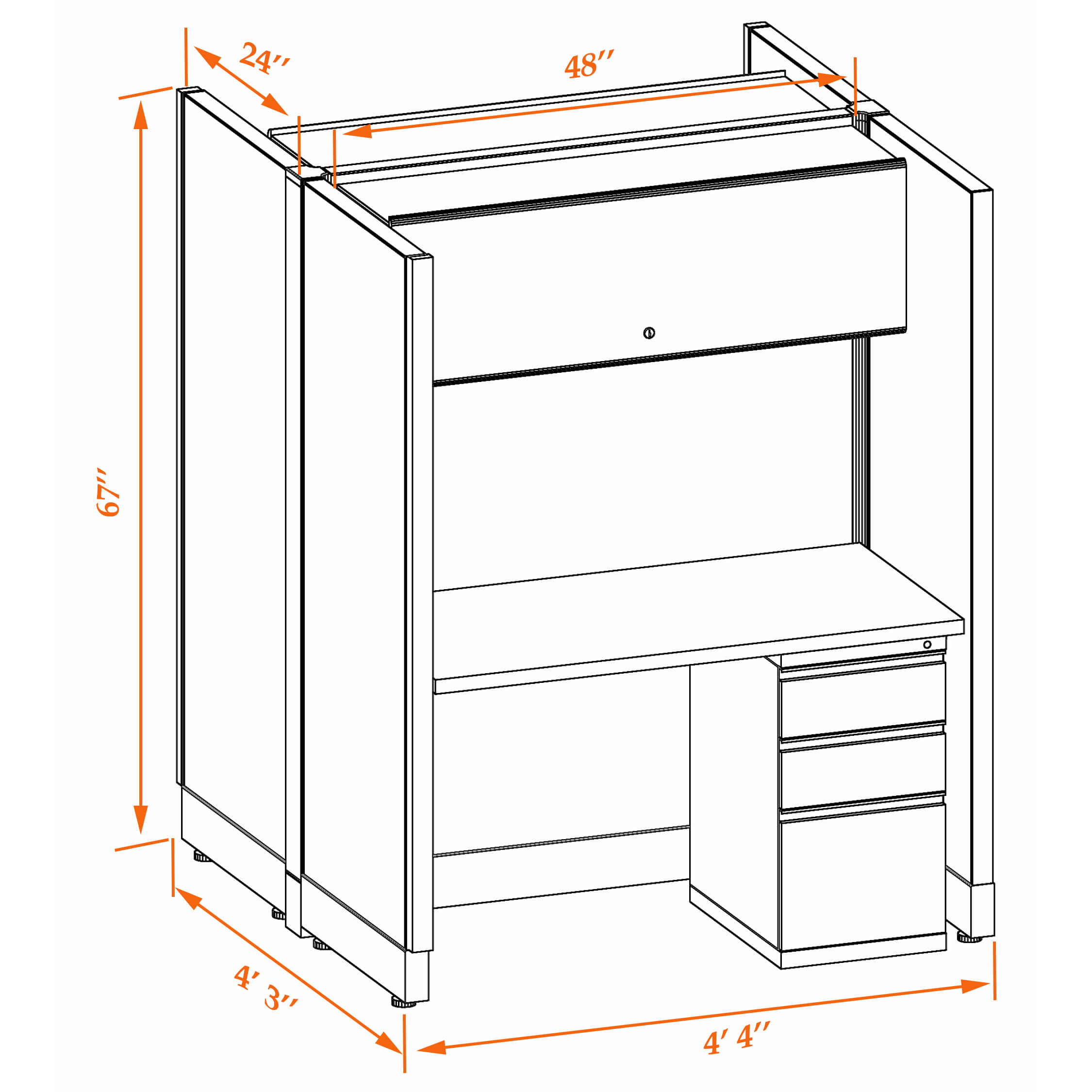 Hot desk CUB 2C 67 24 WHT WH PSO Hot desk CUB 2C 67 24 WHT WH PSO