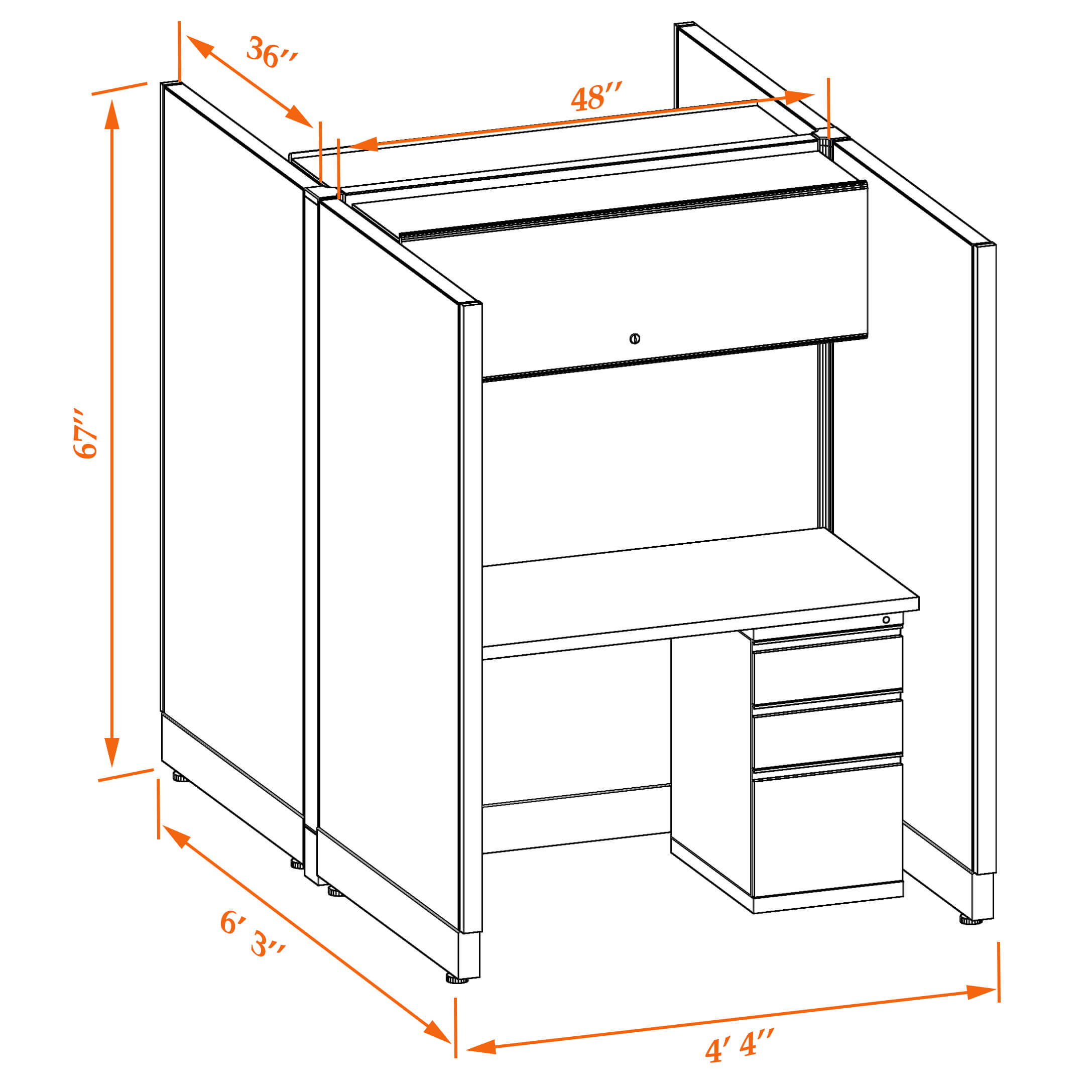 Hot desk CUB 2C 67 34 WHT WH PSO Hot desk CUB 2C 67 34 WHT WH PSO
