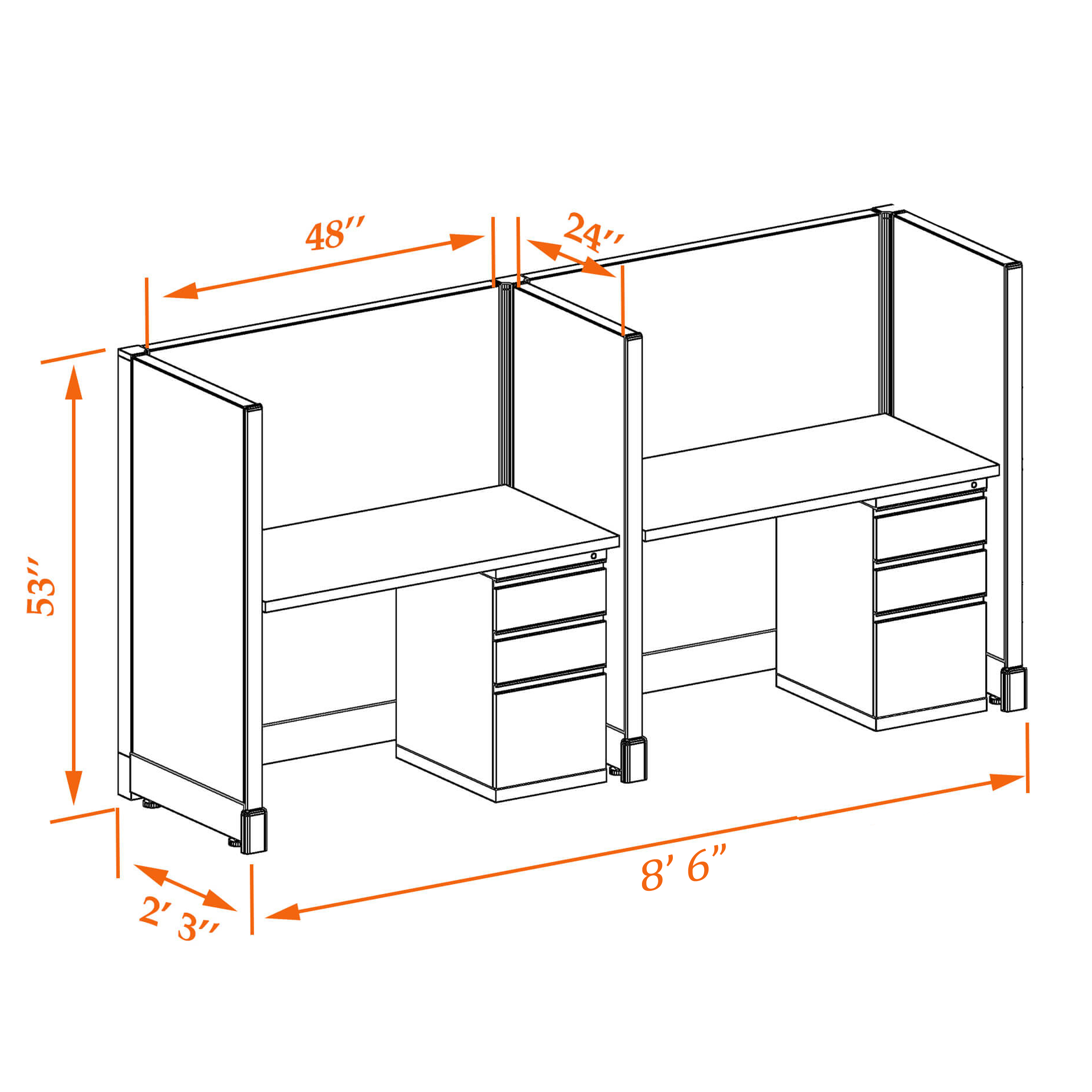 Office cubicle desk 53HU 24 2PI Office cubicle desk 53HU 24 2PI