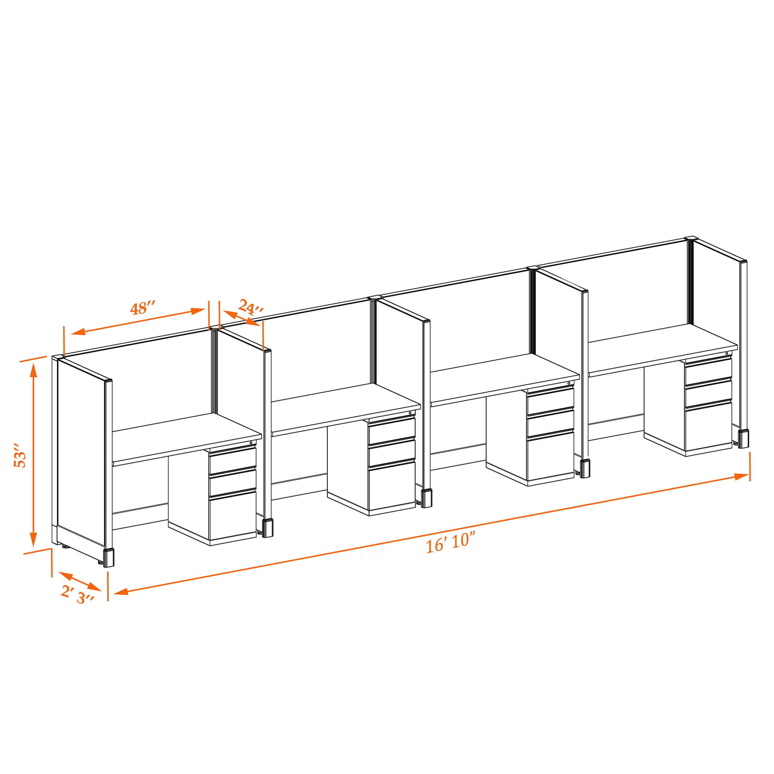 Office cubicle desk 53HU 24 4PI Office cubicle desk 53HU 24 4PI