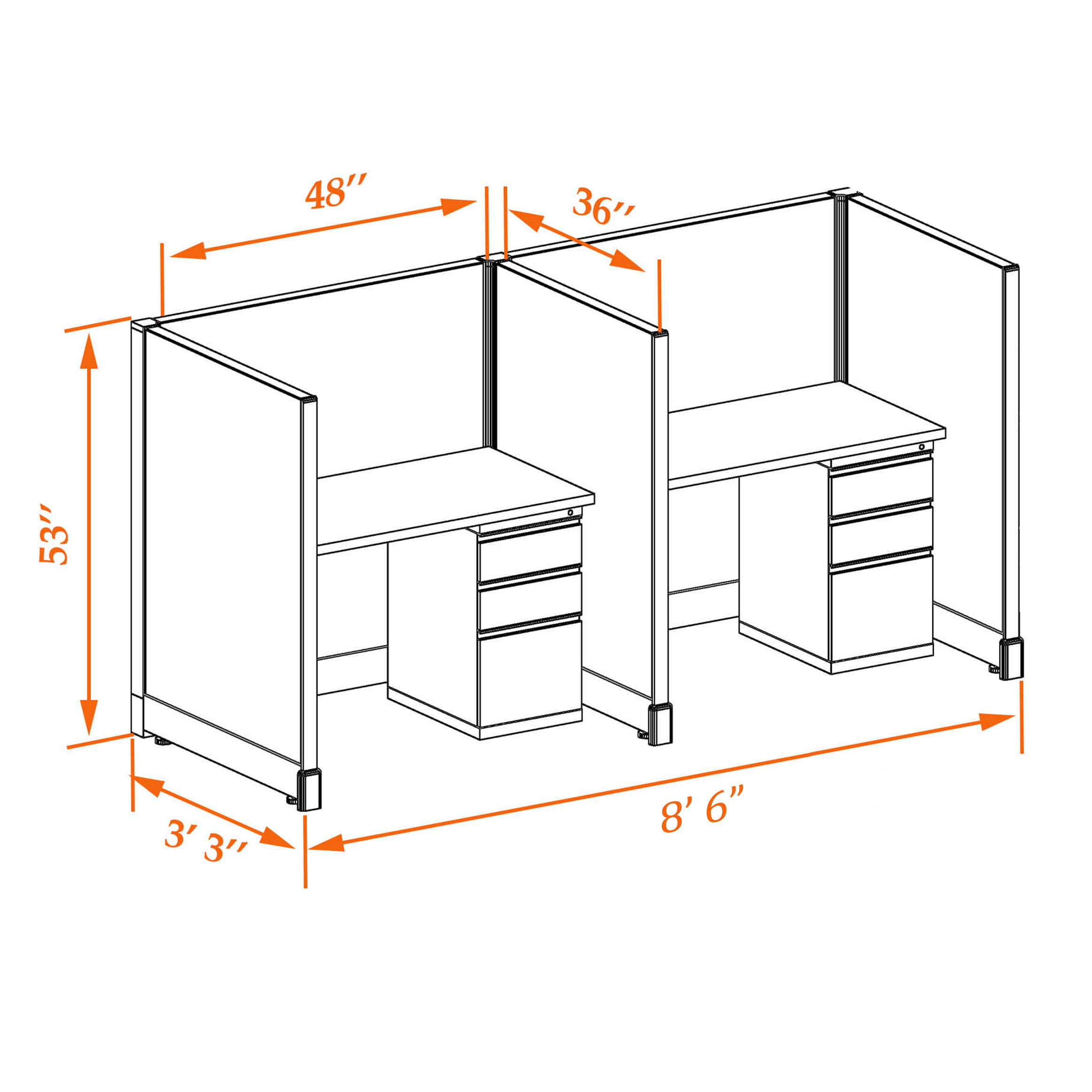 Office cubicle desk 53HU 34 2PI Office cubicle desk 53HU 34 2PI