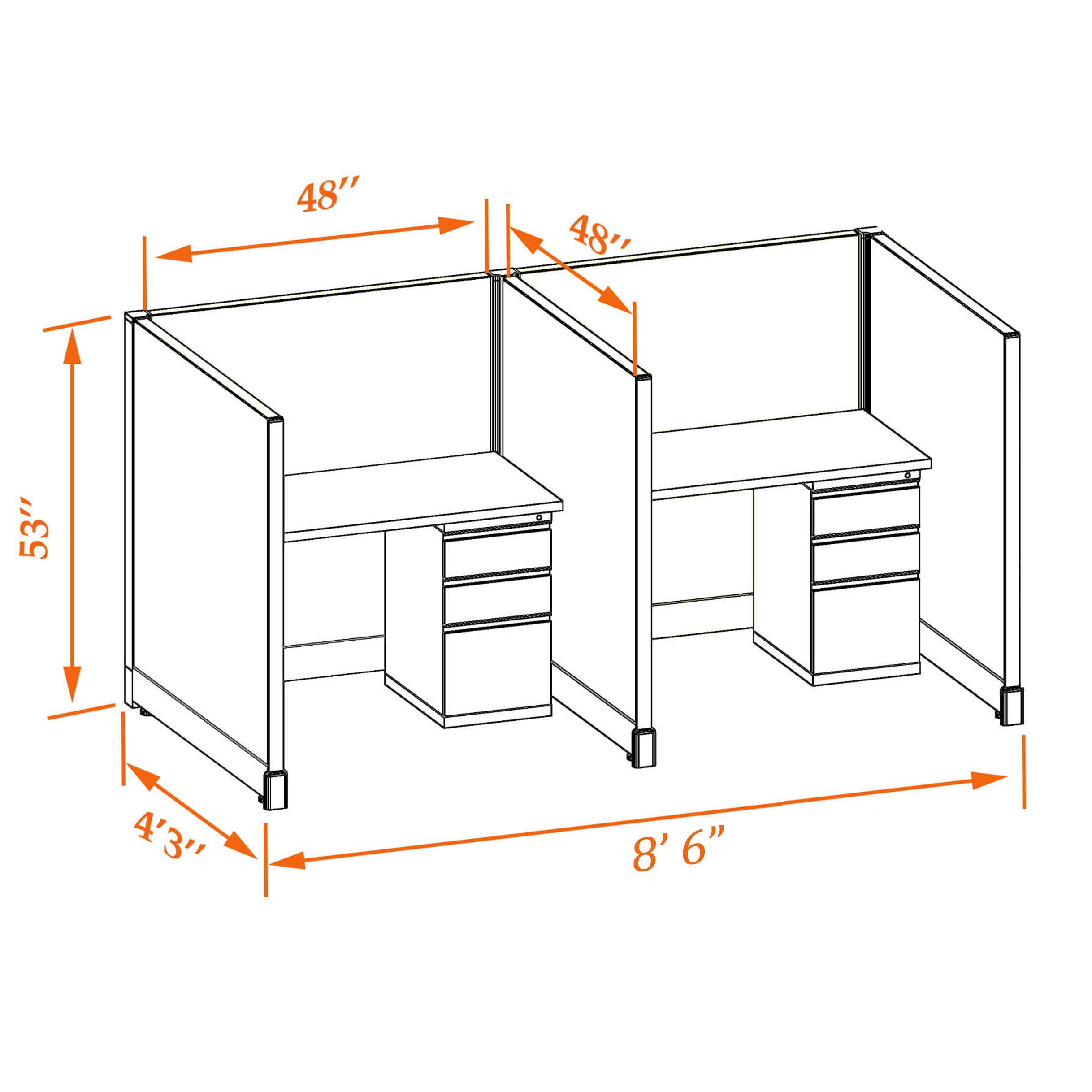 Office cubicle desk 53HU 44 2PI Office cubicle desk 53HU 44 2PI