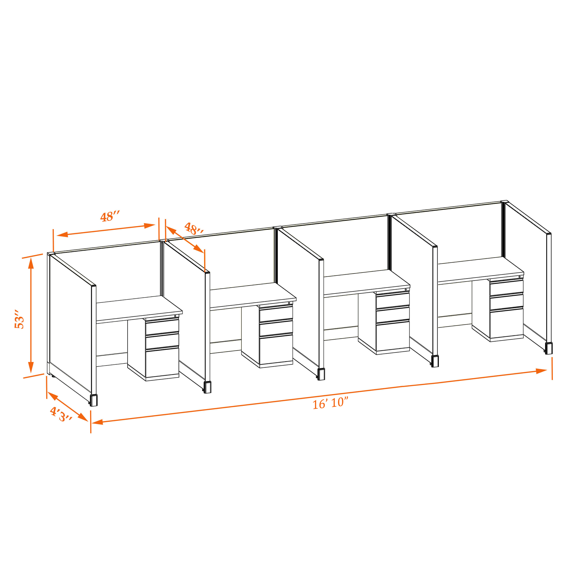 Office cubicle desk 53HU 44 4PI Office cubicle desk 53HU 44 4PI
