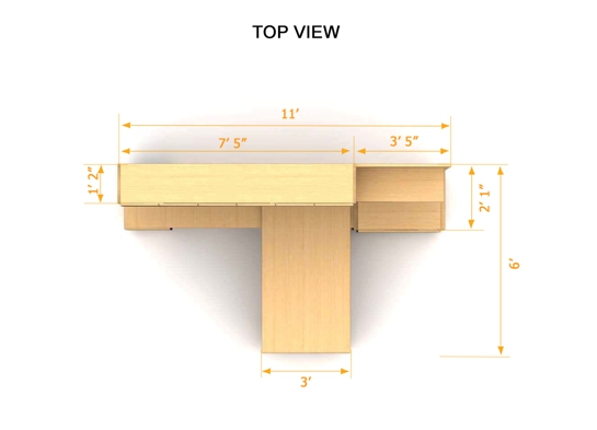 Individual office furniture 2D Dimensions 1 Individual office furniture 2D Dimensions 1