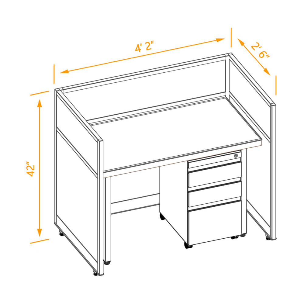 Industrial office design 2x4x42 dimensions Industrial office design 2x4x42 dimensions