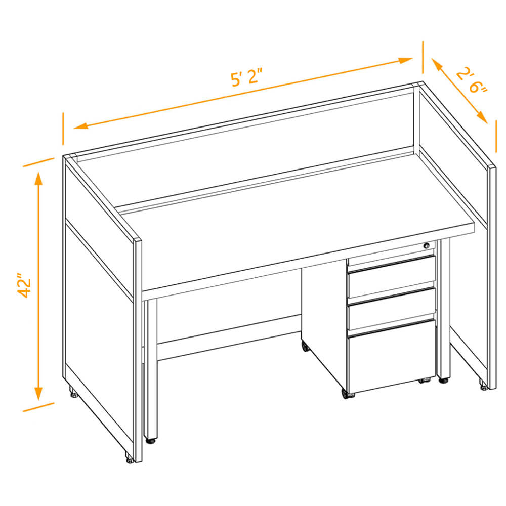 Industrial office design 2x5x42 dimension Industrial office design 2x5x42 dimension
