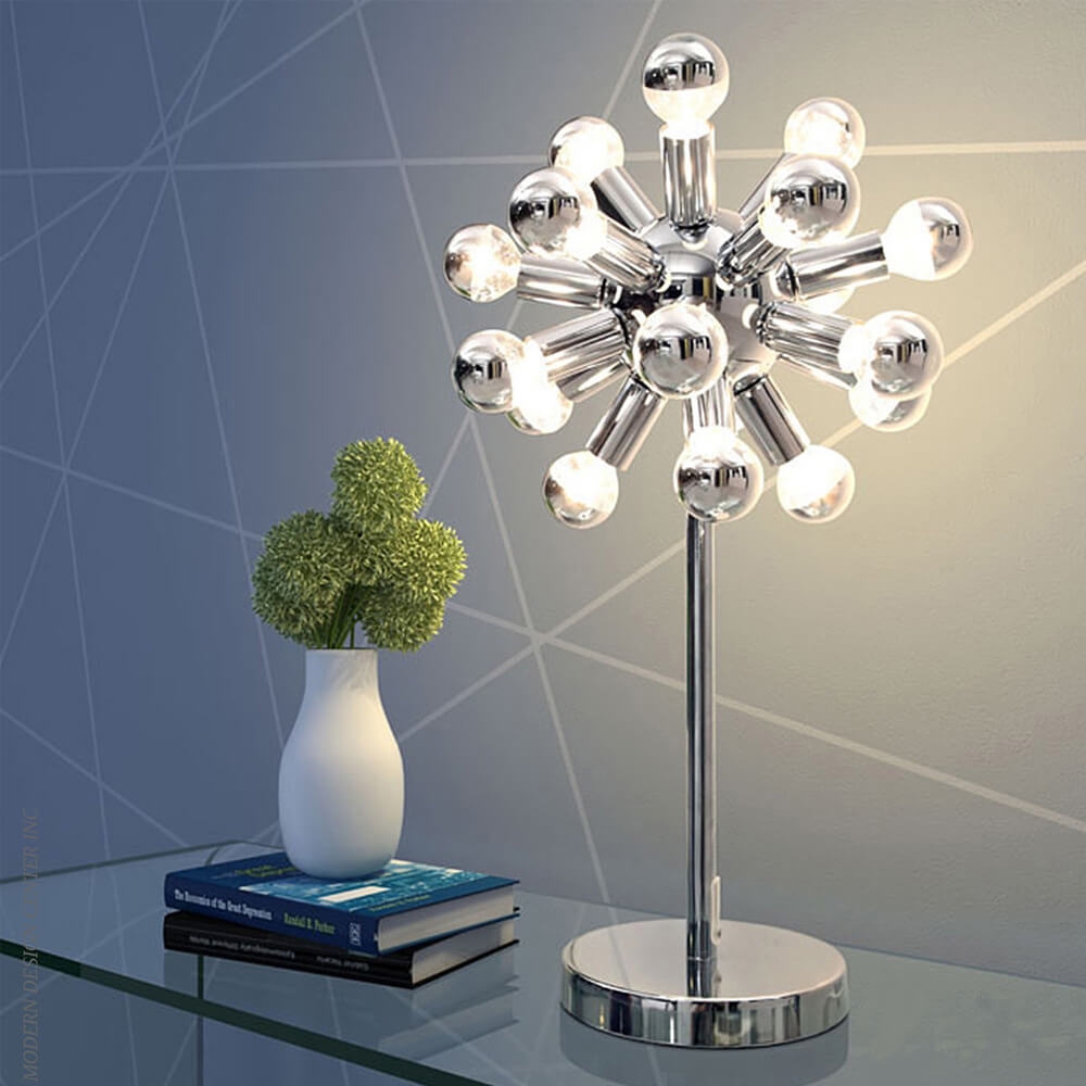 Metal table lamp contemporary environmental view Metal table lamp contemporary environmental view