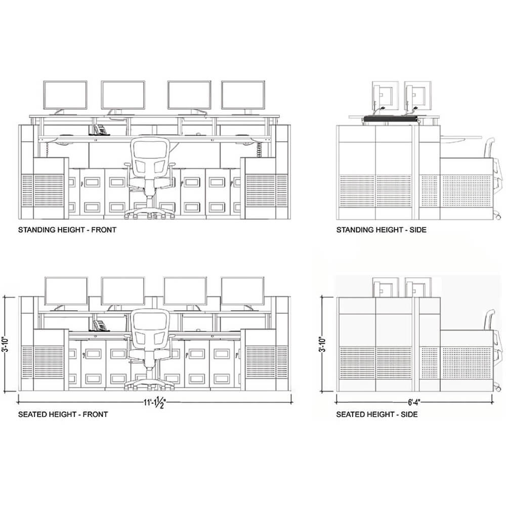 O2 120 ha control room console height adjustable drawings 1 1 O2 120 ha control room console height adjustable drawings 1 1