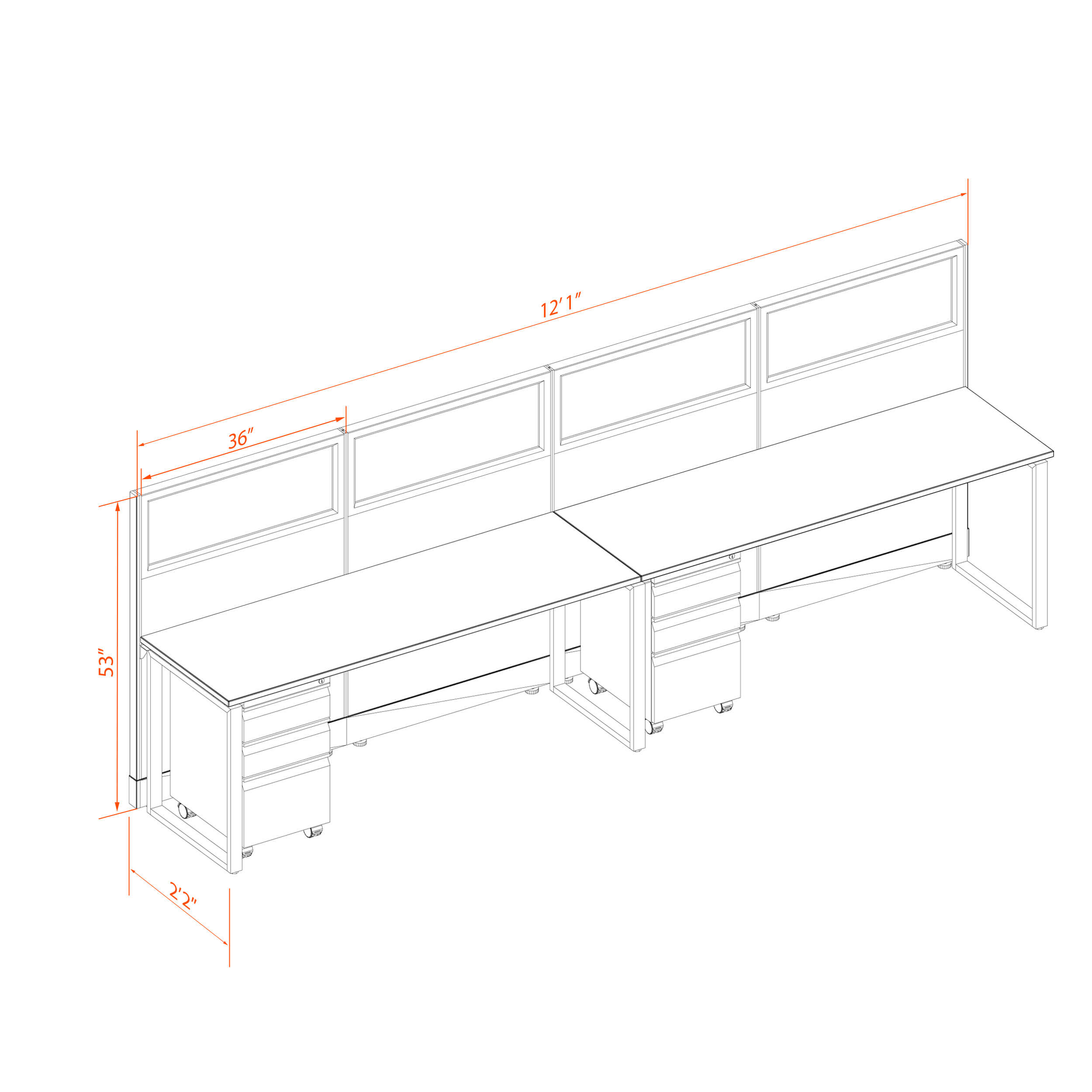 Office benching systems 2p 6253g Office benching systems 2p 6253g