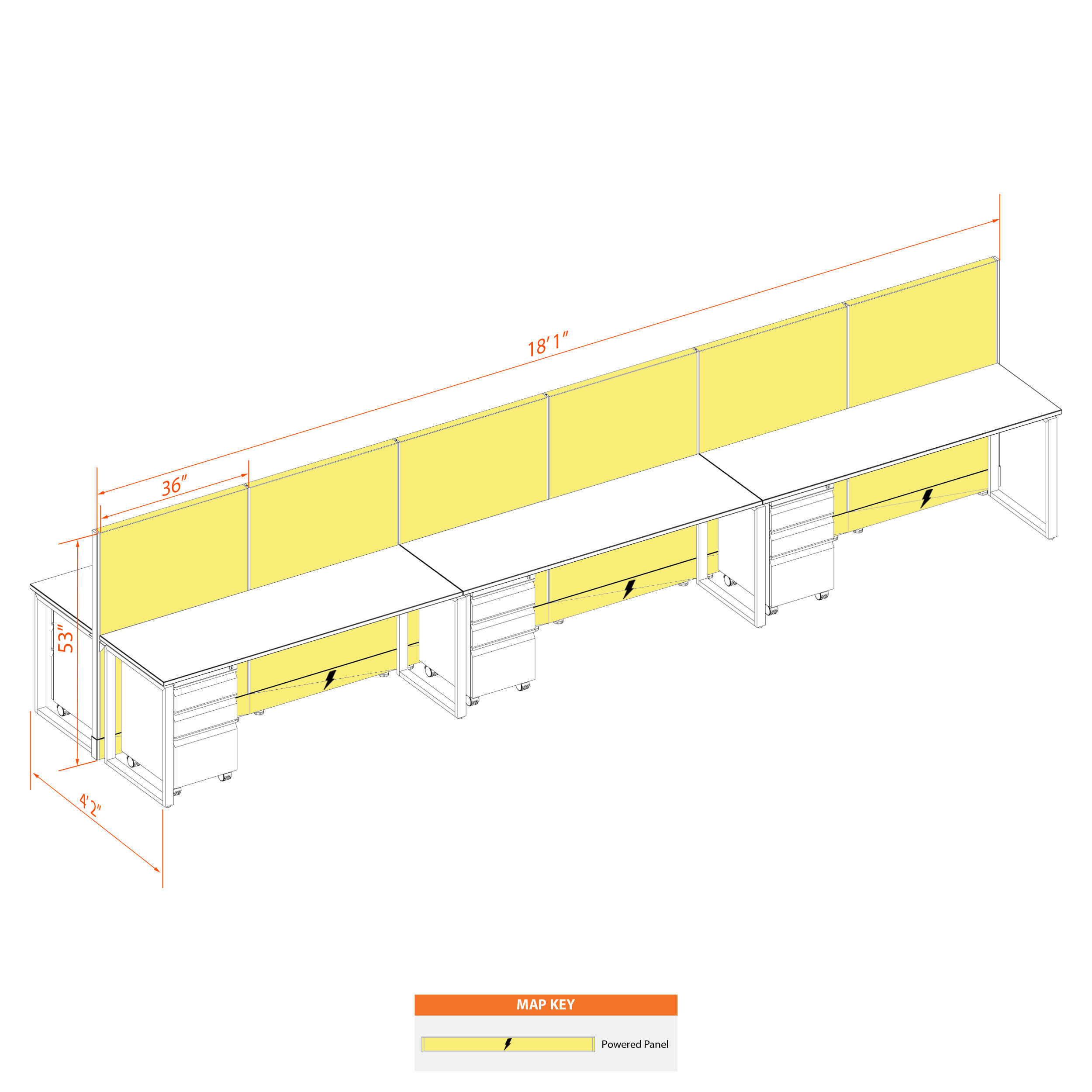 Office benching systems CUB B 6 53 P 62 WHT WH PSO2 Office benching systems CUB B 6 53 P 62 WHT WH PSO2