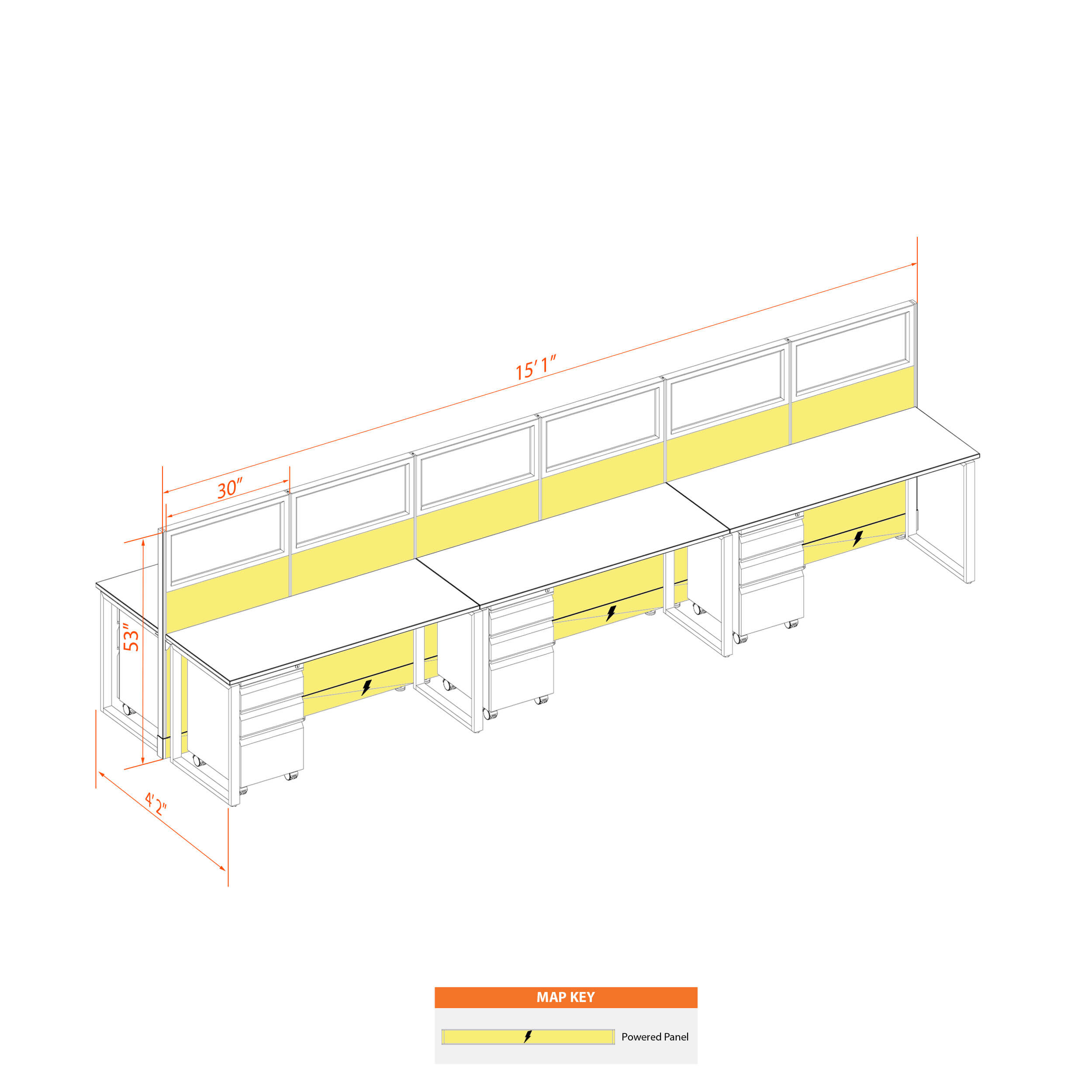 Office benching systems CUB B 6 G 53 P 52 WHT WH PSO2 Office benching systems CUB B 6 G 53 P 52 WHT WH PSO2