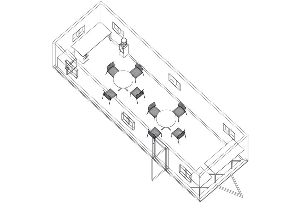 Portable break room 3d drawing 2 Portable break room 3d drawing 2