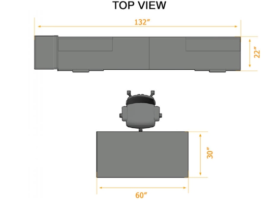 Personal office space top view dimensions Personal office space top view dimensions