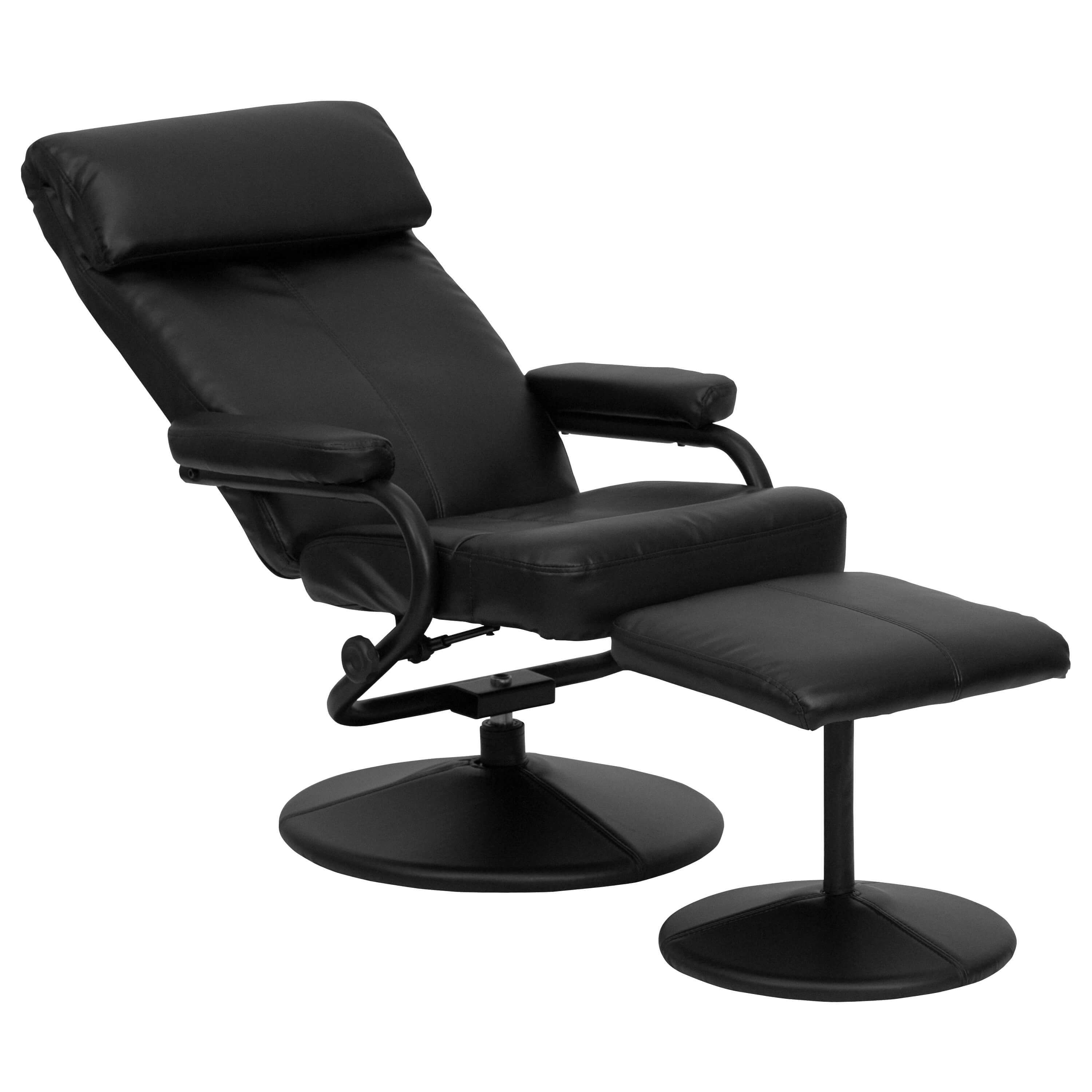 Recliner ottoman reclined view Recliner ottoman reclined view