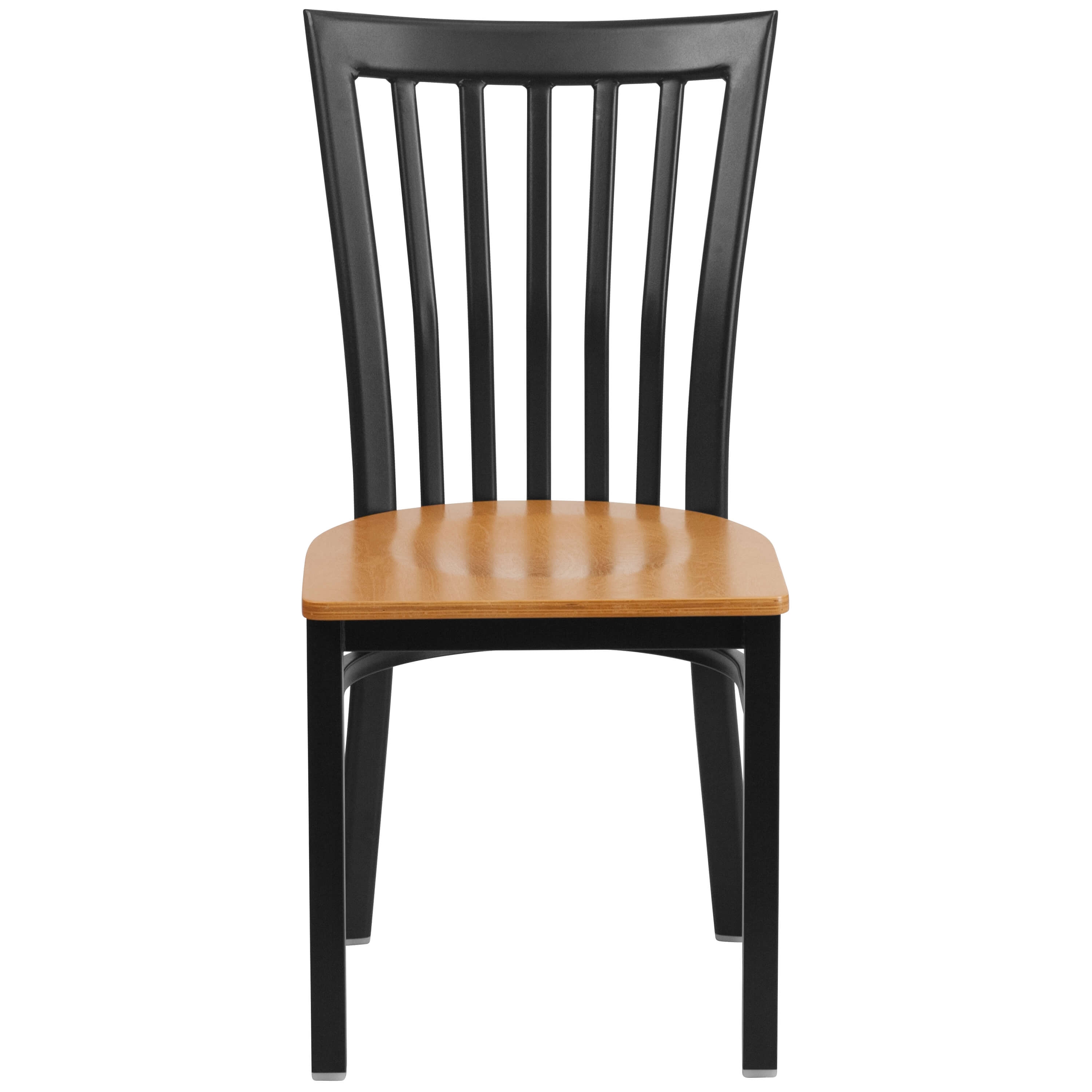 School house back chair front view School house back chair front view