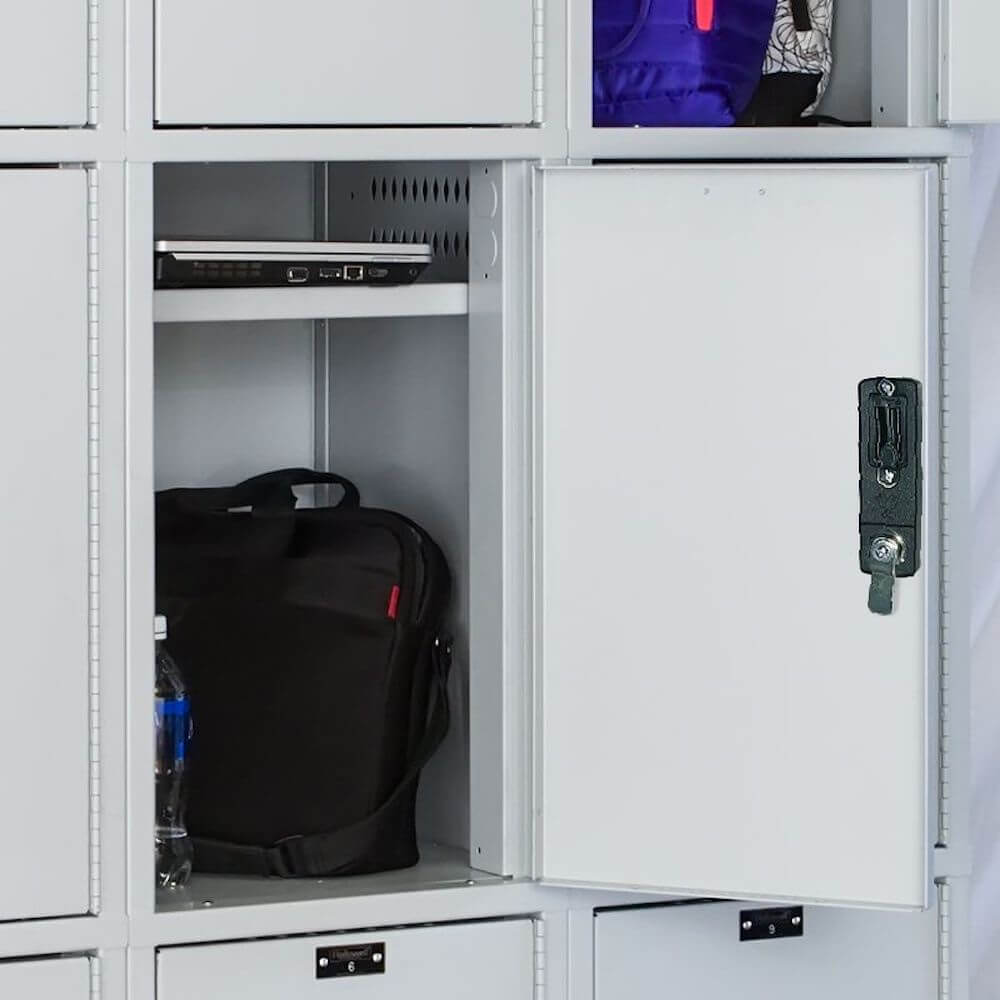 Employee lockers metal lockers laptop locker 1W 4T close up view Employee lockers metal lockers laptop locker 1W 4T close up view