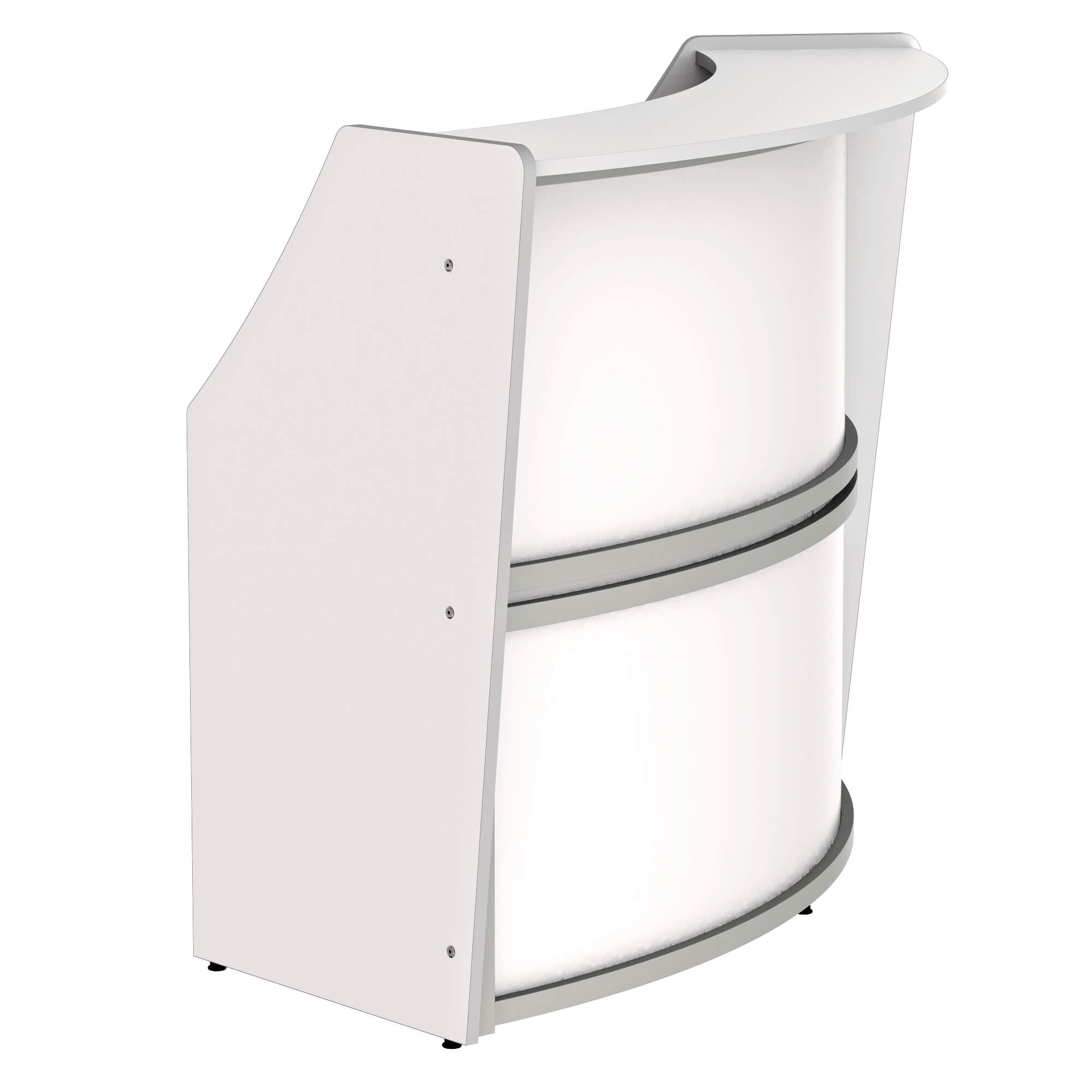 Li1 elegant curved reception desk side view 1 2 Li1 elegant curved reception desk side view 1 2