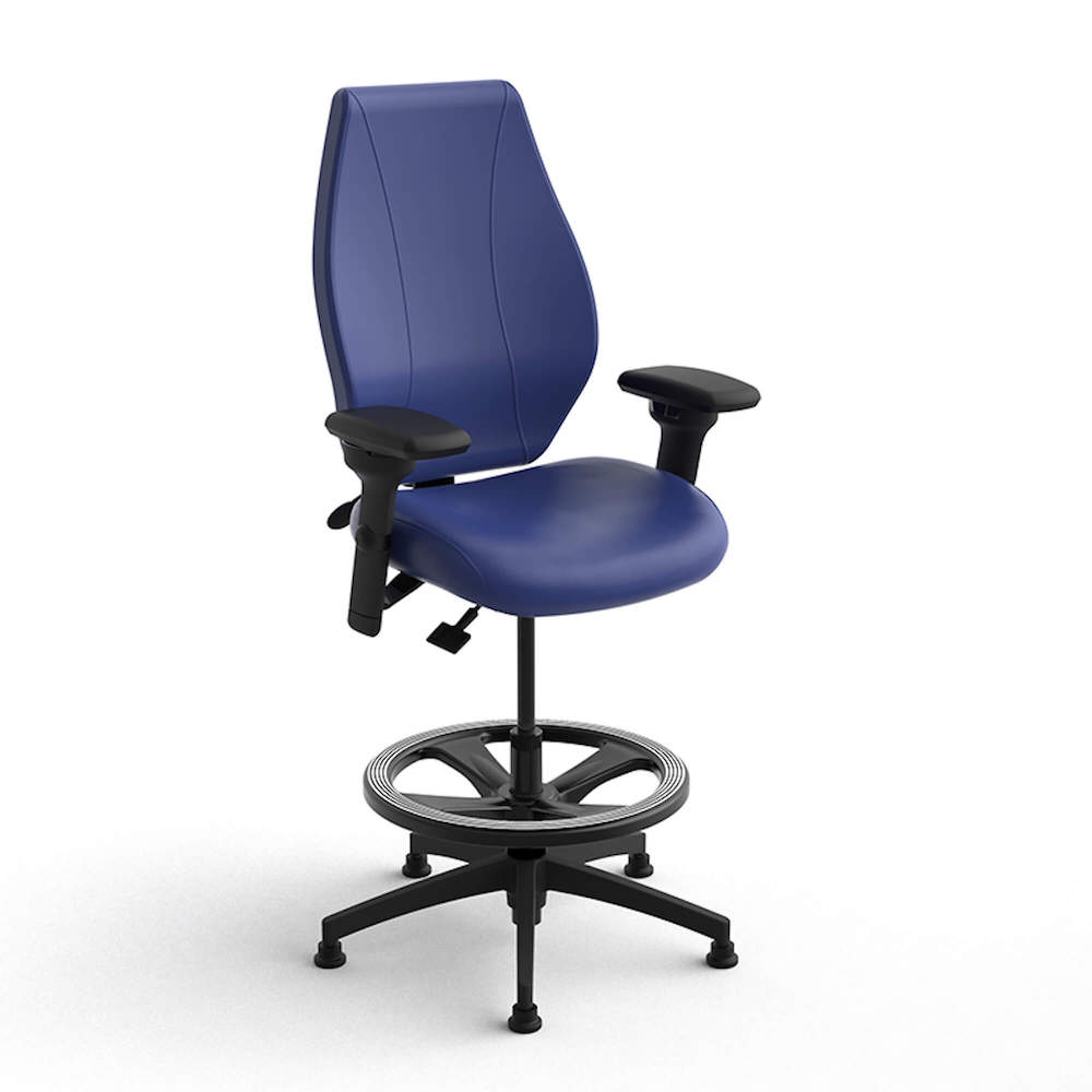 Office chair for standing desk ergonomic stool for standing desks ergonomic drafting stool bright blue angle view Office chair for standing desk ergonomic stool for standing desks ergonomic drafting stool bright blue angle view
