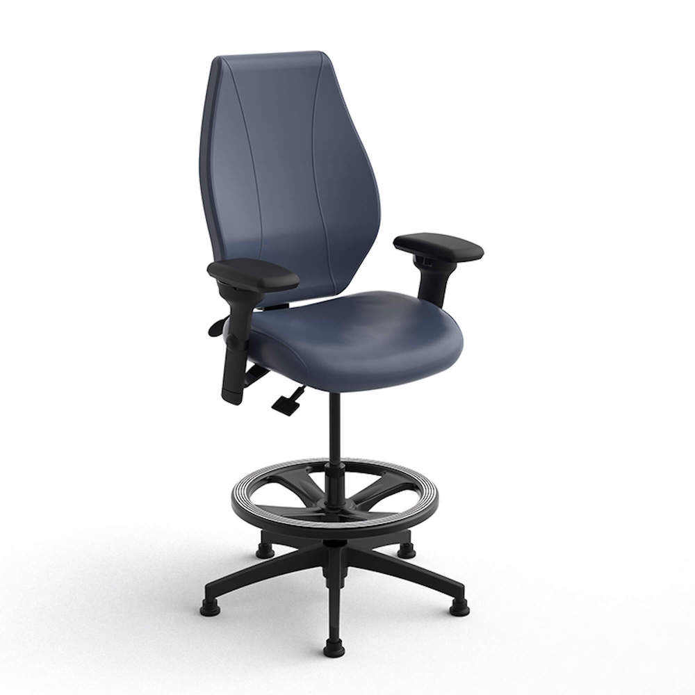 Office chair for standing desk ergonomic stool for standing desks ergonomic drafting stool navy blue angle view Office chair for standing desk ergonomic stool for standing desks ergonomic drafting stool navy blue angle view