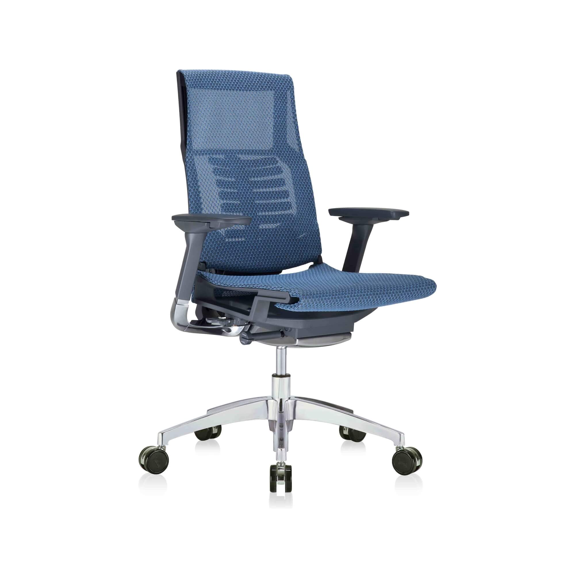 Office furniture chairs office desk chairs executive ergonomic office chair for sciatica blue and black frame angle view Office furniture chairs office desk chairs executive ergonomic office chair for sciatica blue and black frame angle view