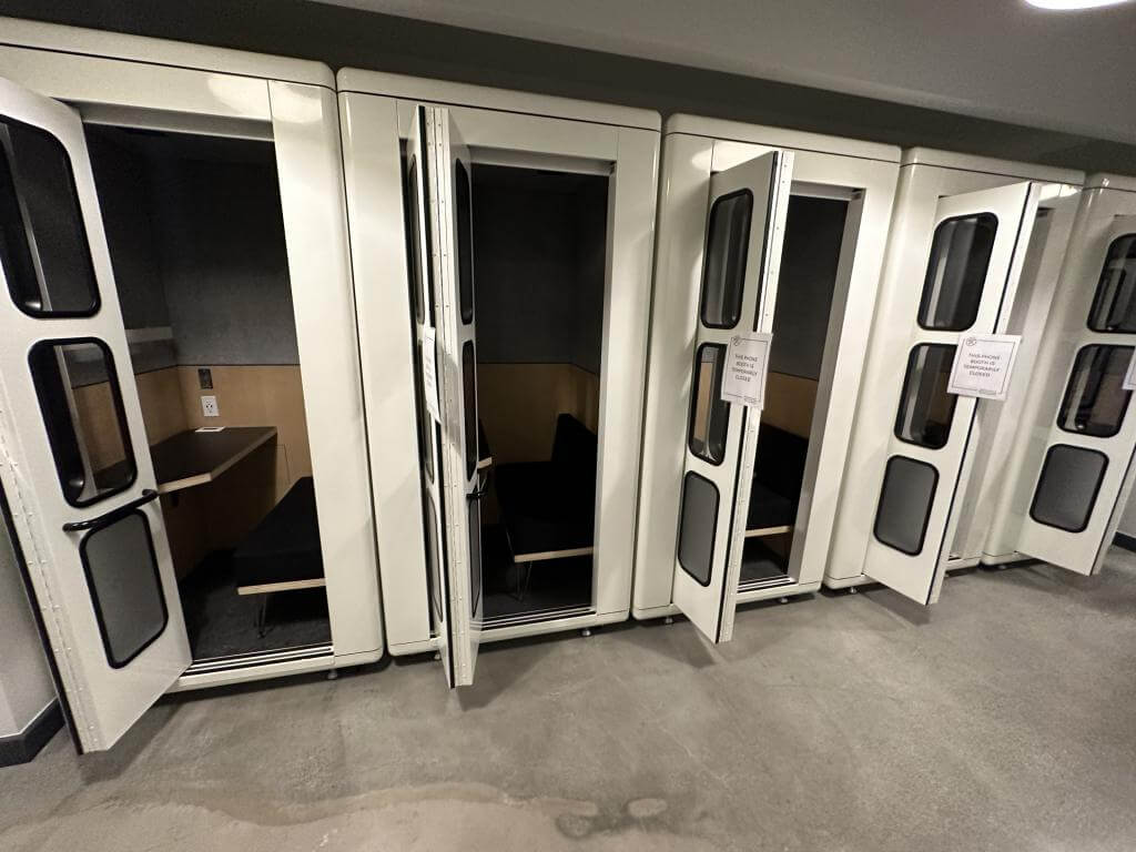 Used white acoustical phone booths 090325 CWU1 6 Used white acoustical phone booths 090325 CWU1 6