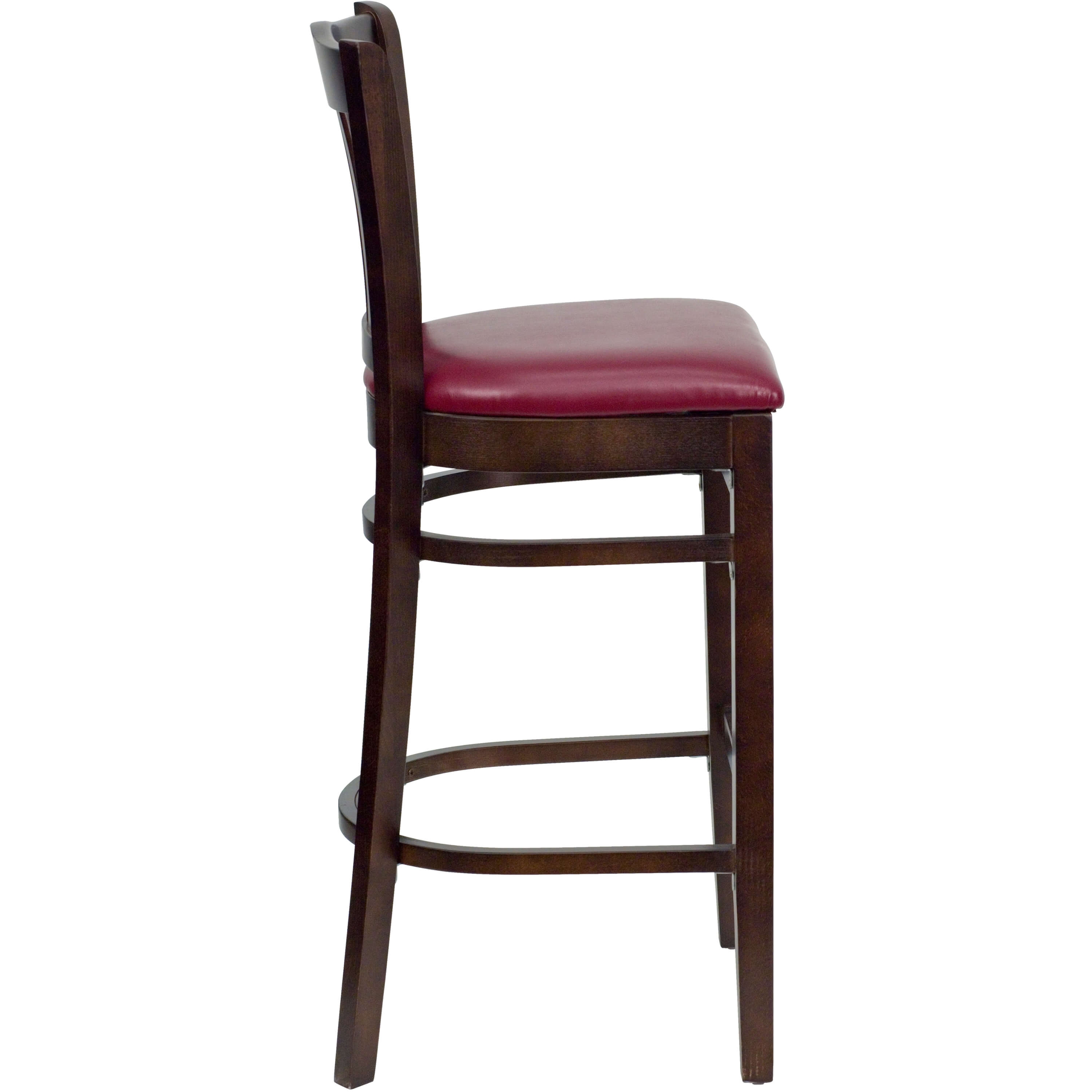 Wooden bar chairs side view Wooden bar chairs side view